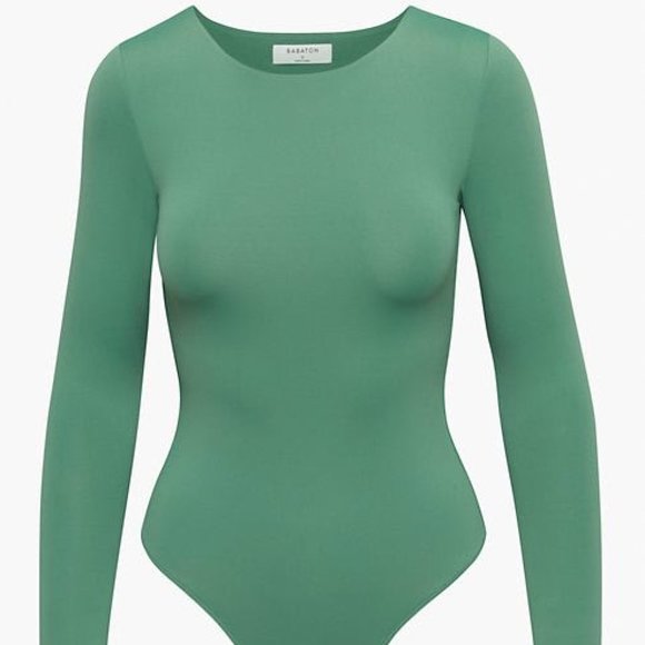 Aritzia Tops - Babaton CREW LONG SLEEVE BODYSUIT forest green